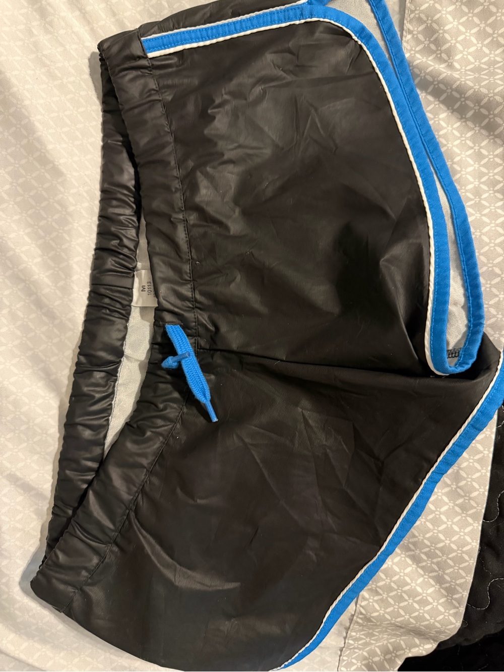 Marc Cain Black Athletic Shorts with Blue Trim